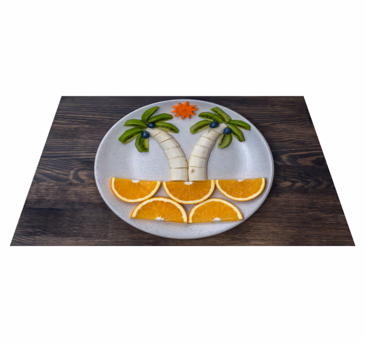 Originele placemat tropisch fruit arrangement - TenStickers