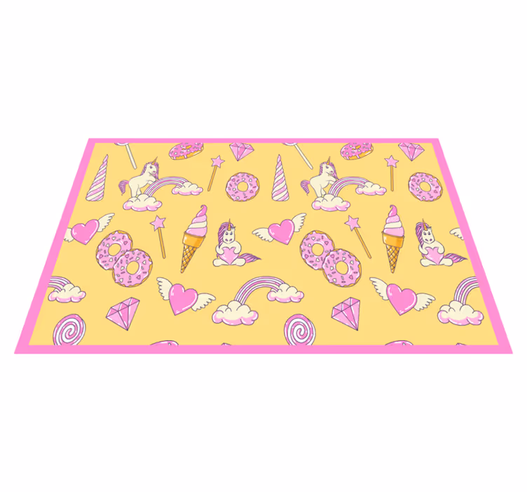 Kinder placemat met speelse eenhoornfantasie - TenStickers