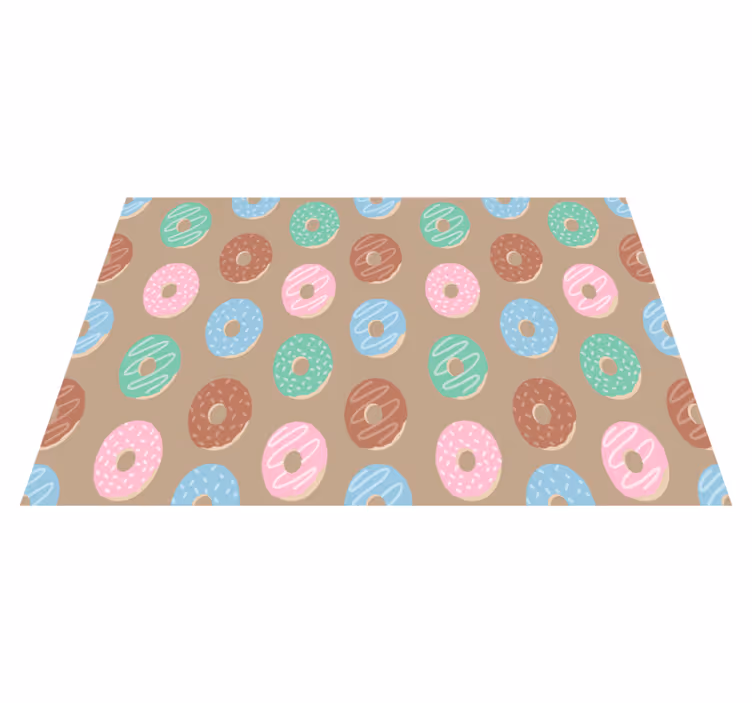 Originele placemat met levendig donutmotief - TenStickers