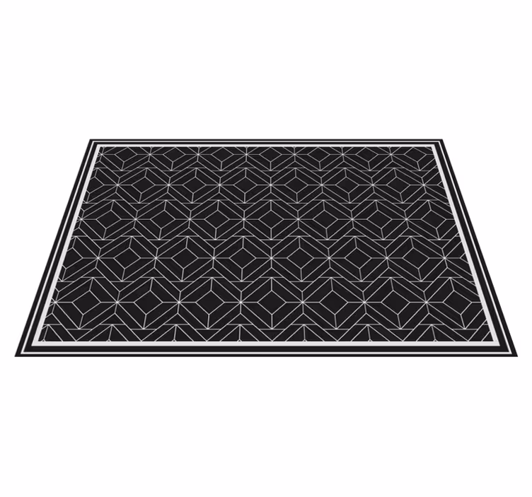 Moderne placemat geometrisch zwart oppervlak - TenStickers