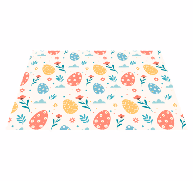 Kinder placemat kleurrijk eipatroon - TenStickers