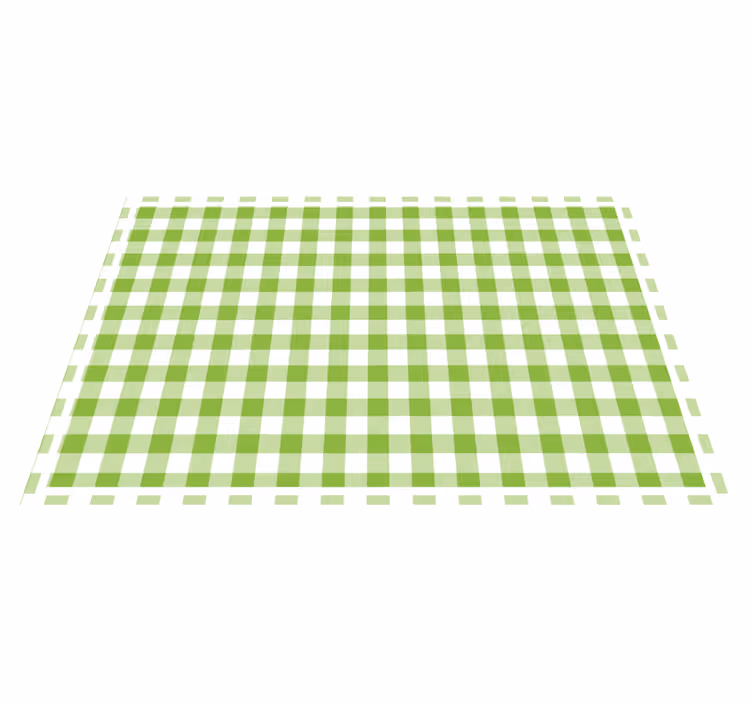 Placemat groen geruit patroon - TenStickers