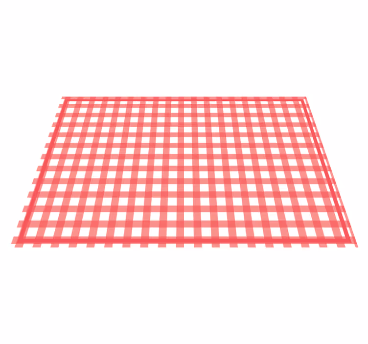 Placemat ruitpatroon rood - TenStickers