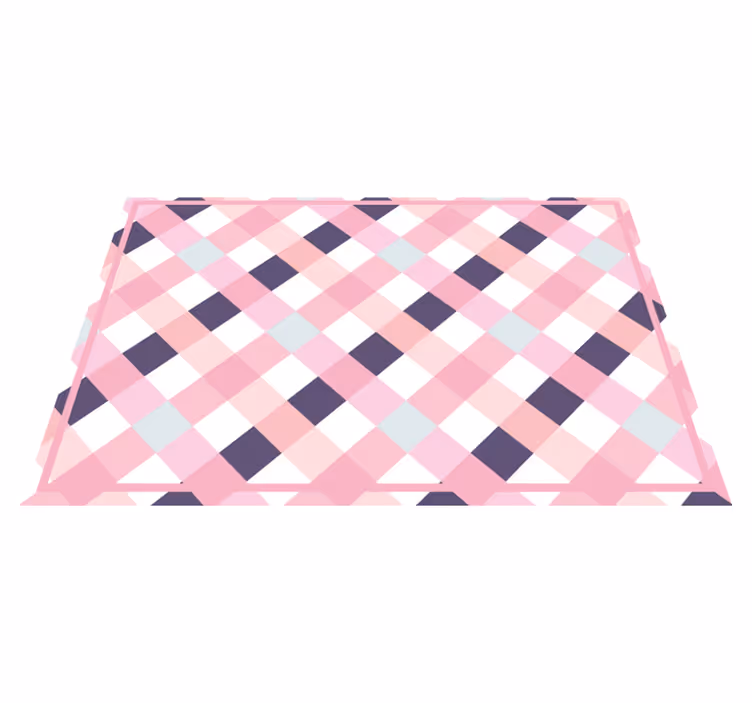 Placemat ruitpatroon met zachte kleuren - TenStickers