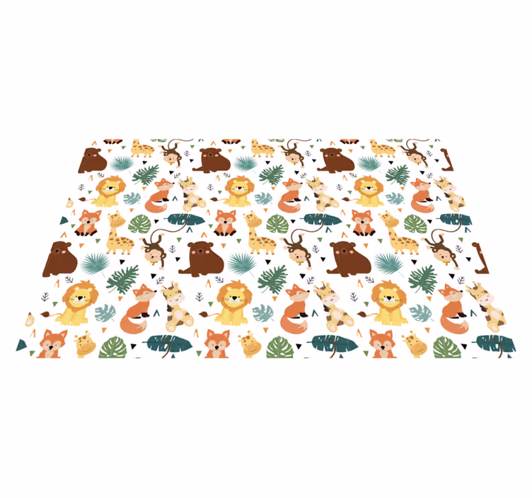 Kinder placemat schattige dierenpatronen - TenStickers