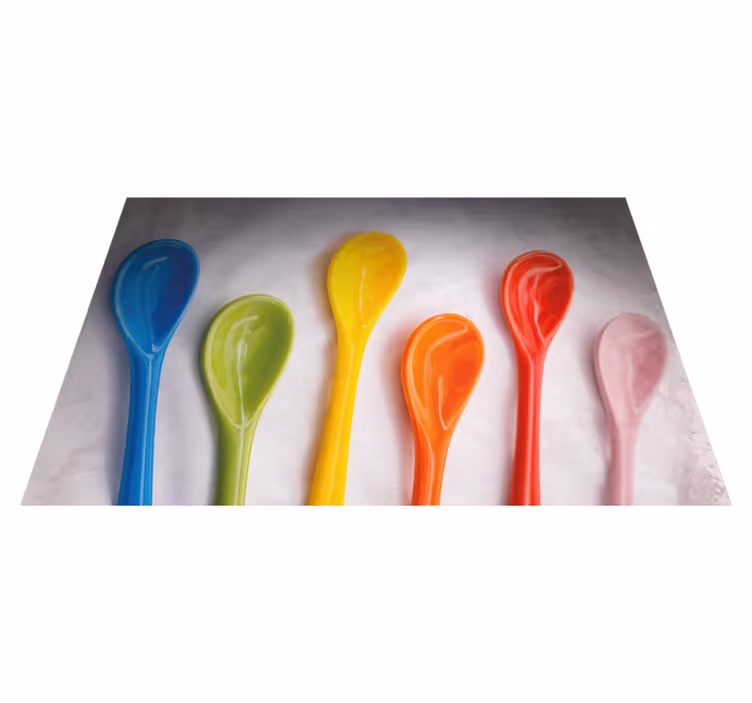 Placemat voor huis met levendige keukenaccessoires - TenStickers