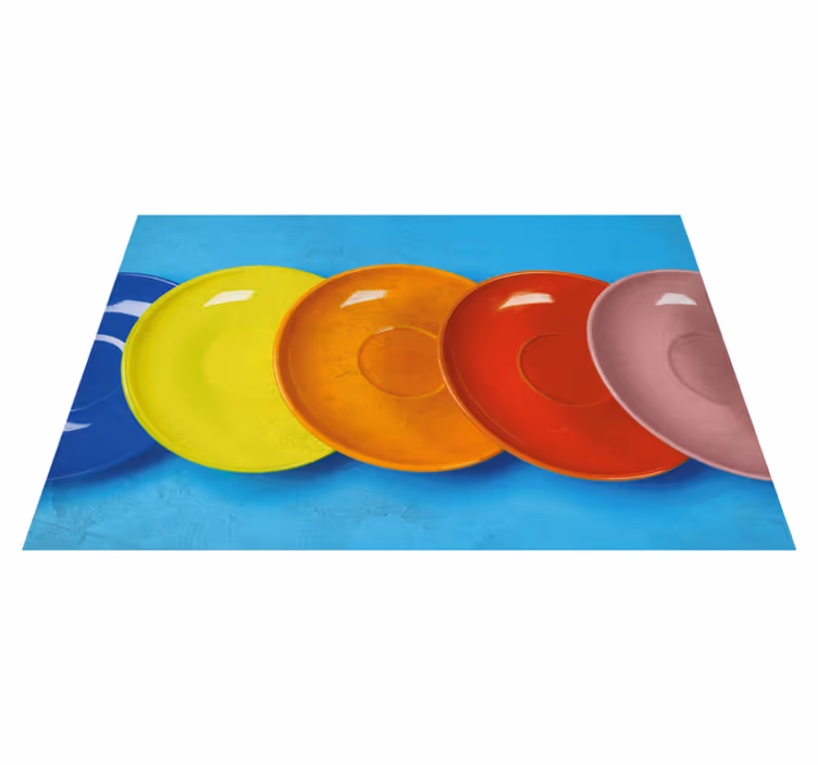 Moderne placemat kleurrijke ronde schotels - TenStickers
