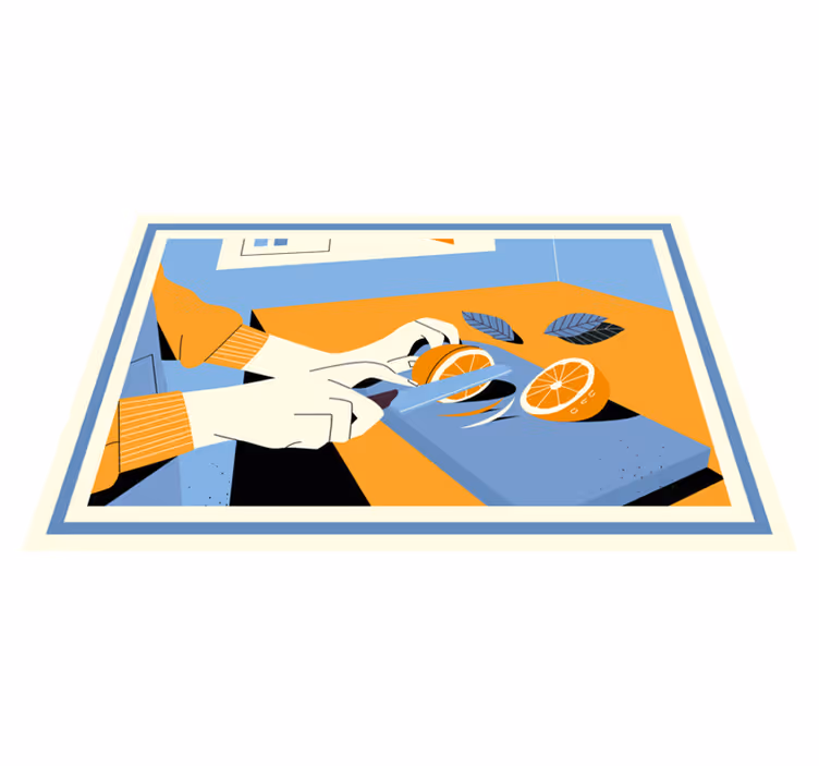 Moderne placemat slices verse sinaasappelen - TenStickers