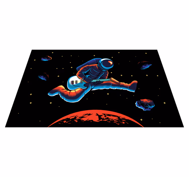 Originele placemat astronaut met gitaar - TenStickers