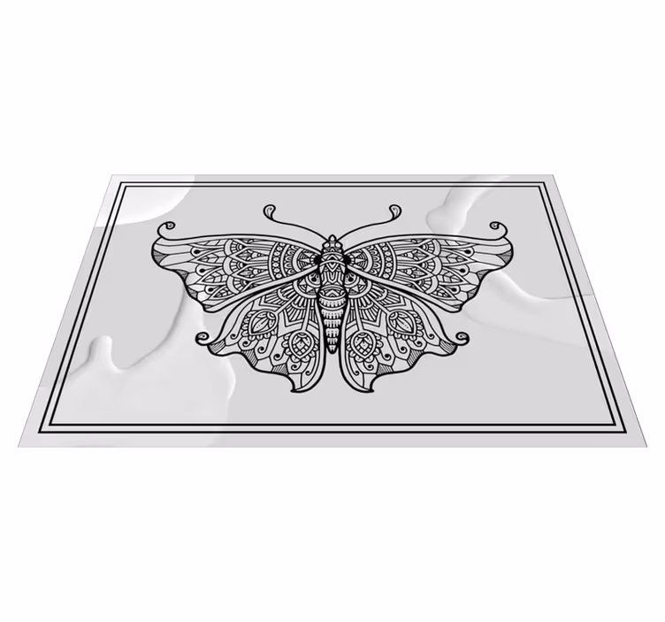 Originele placemat ingewikkeld vlinderpatroon - TenStickers