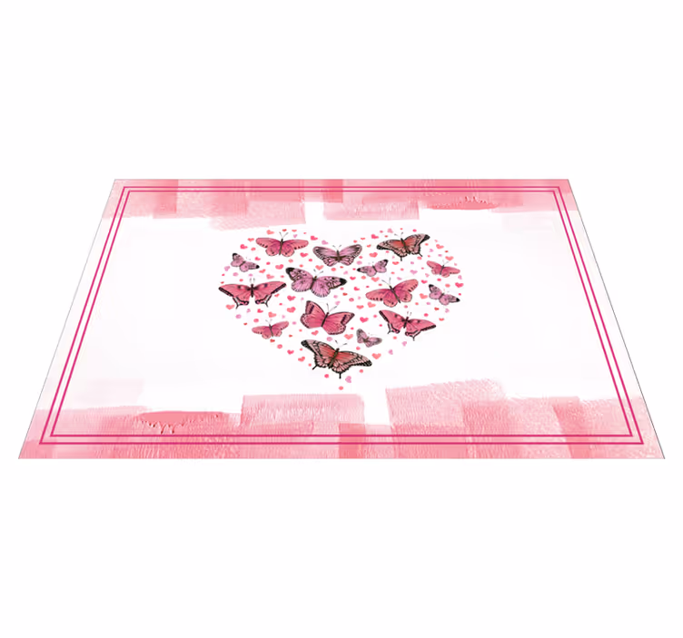 Moderne placemat met hartvlinders patroon - TenStickers