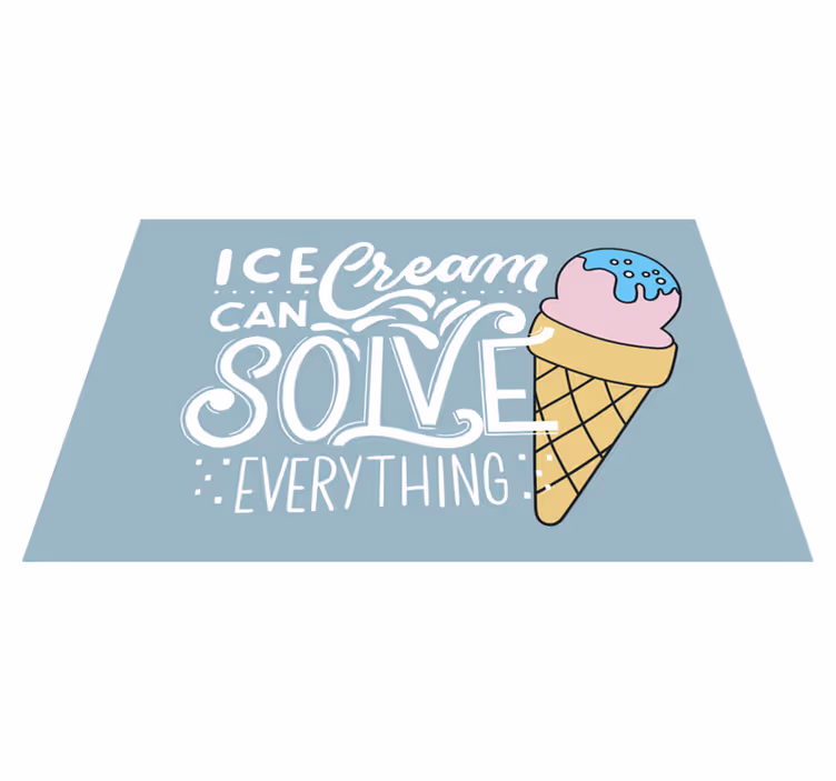 Placemat met tekst ijsje citaten - TenStickers