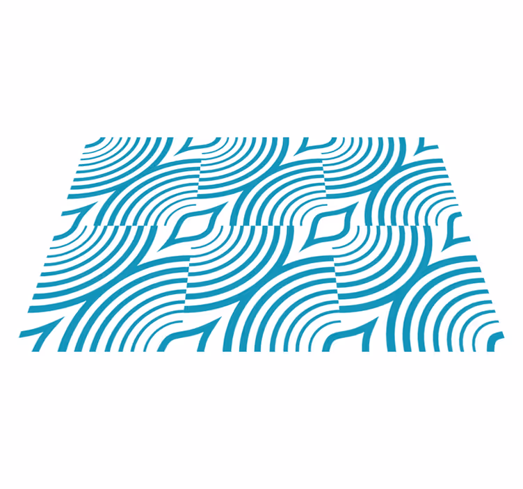 Gebogen golfpatroon moderne placemat - TenStickers