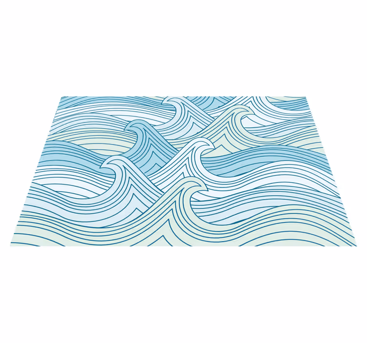 Placemat met golvende lijnmotief - TenStickers