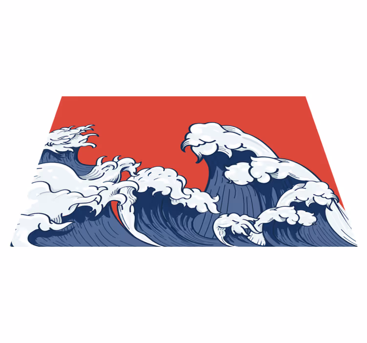 Rode kanagawa golf originele placemat - TenStickers