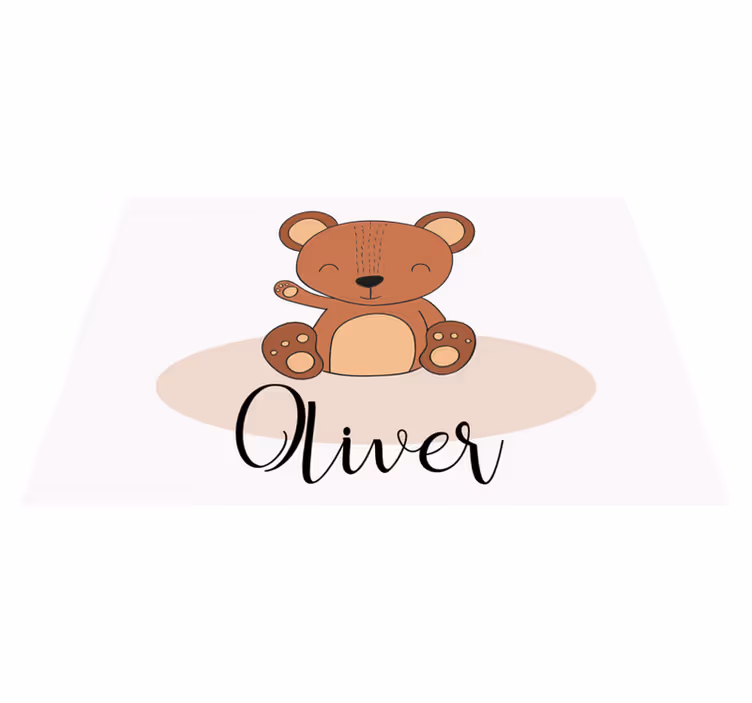 Kinder placemat schattig berenfiguur - TenStickers