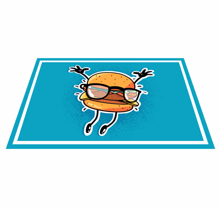 Kinder placemat springende hamburger figuur - TenStickers
