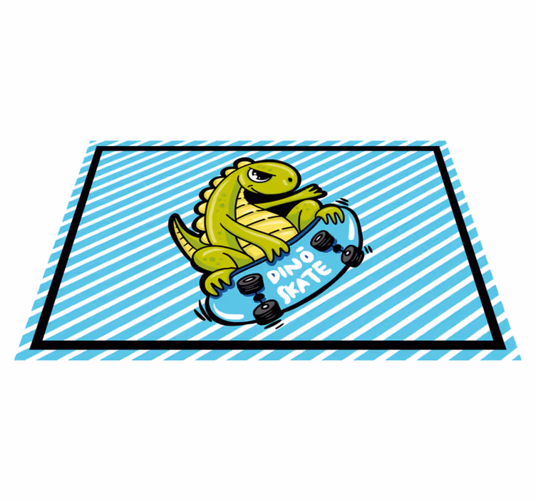 Kinder placemat dino skateboard avontuur - TenStickers