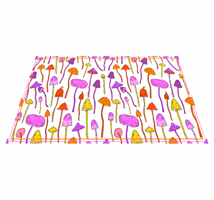 Originele placemat kleurrijk paddenstoelenpatroon - TenStickers