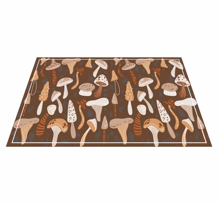 Originele placemat met paddenstoelenpatroon - TenStickers