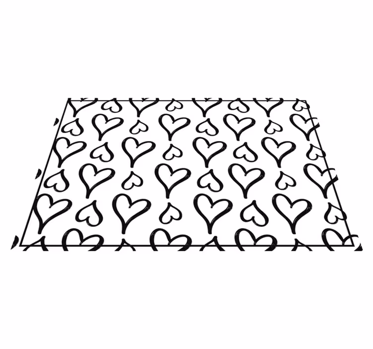 Kinder placemat met speels hartjespatroon - TenStickers