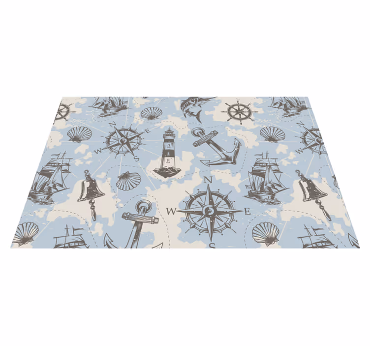 Moderne placemat met nautisch thema print - TenStickers