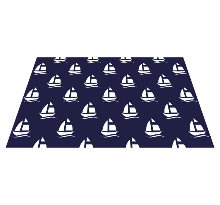 Originele placemat zeilbootpatroon - TenStickers