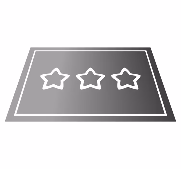 Moderne placemat met sterrenbeoordeling display - TenStickers