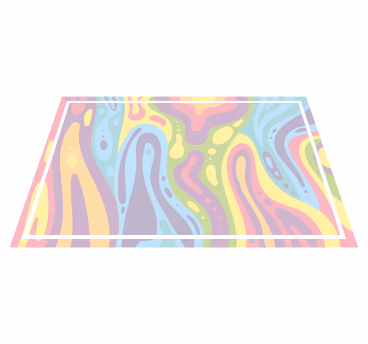 Placemat kleurrijke abstracte golven - TenStickers