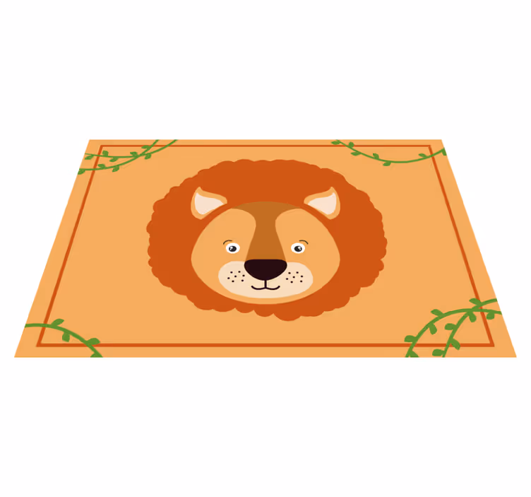 Kinder placemat schattig leeuwenkop - TenStickers
