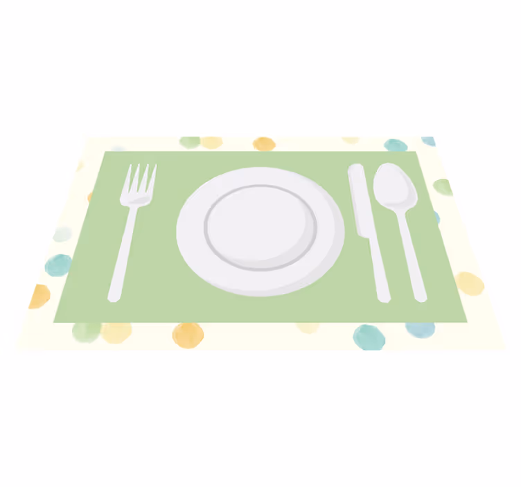 Moderne placemat hedendaagse eettafelset - TenStickers