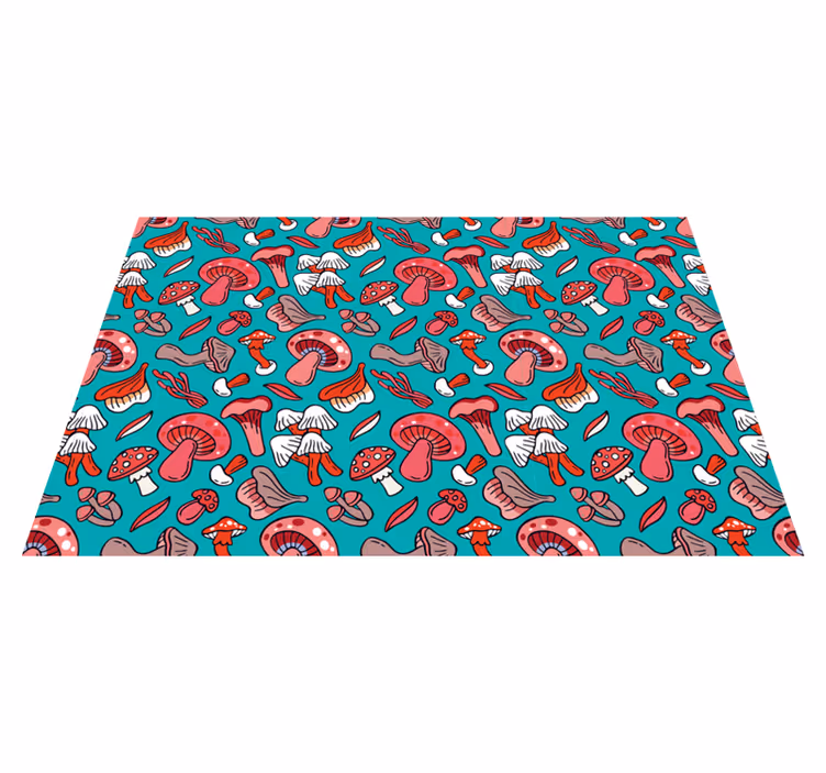 Originele placemat levendig paddenstoelenconcept - TenStickers