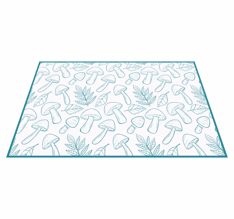 Placemat paddenstoel bladpatroon - TenStickers