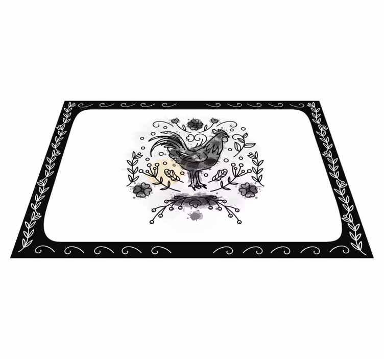Elegante haan illustratie moderne placemat - TenStickers