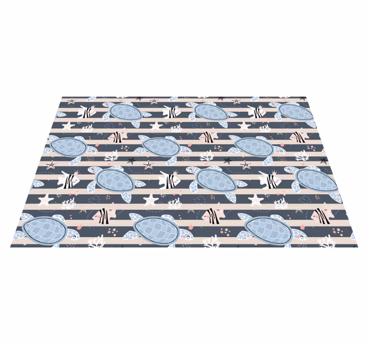 Kinder placemat schildpadpatroon plezier - TenStickers