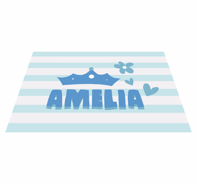 Kinder placemat kroon en naam - TenStickers