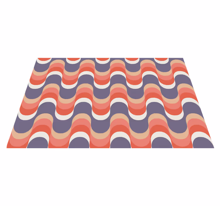 Originele placemats Geometrisch retro groovy patroon - TenStickers