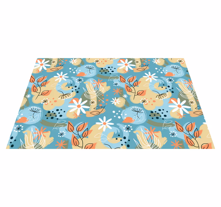 Moderne placemat met bloem geïnspireerd tafelblad - TenStickers