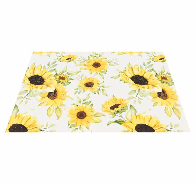 Originele placemat zonnebloem patroon - TenStickers