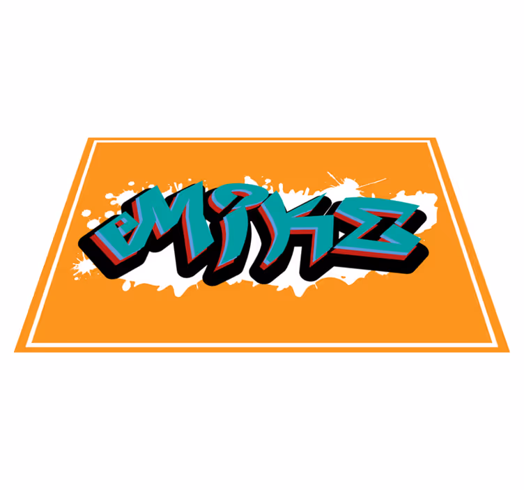 Placemat met naam Wilde stijl koningsgraffiti - TenStickers