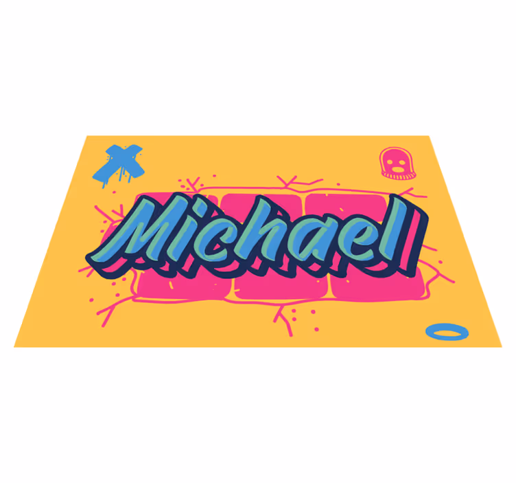 Placemat met naam Graffiti-ontwerp in dope-stijl - TenStickers