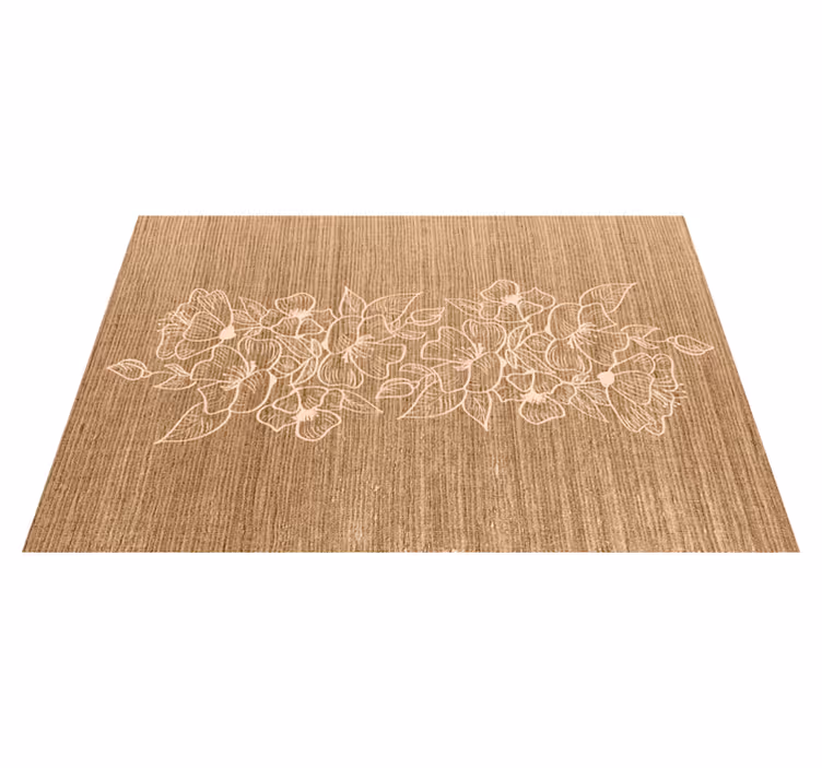 Placemat met bloemmotief reliëf oppervlak - TenStickers