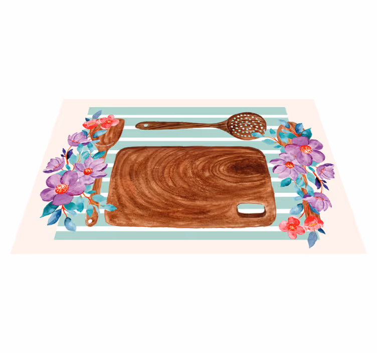 Originele placemat elegante culinaire scene - TenStickers