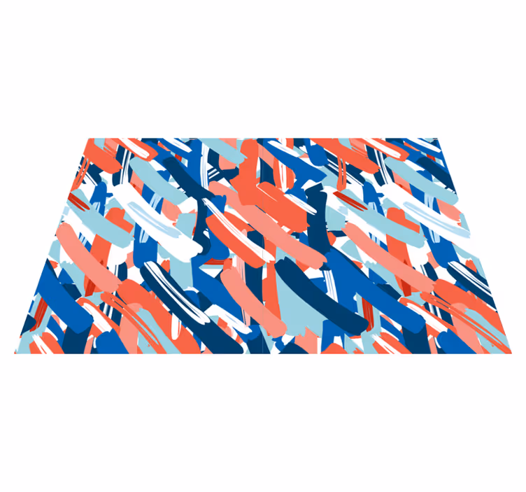 Moderne placemat kleurrijke abstracte strepen - TenStickers