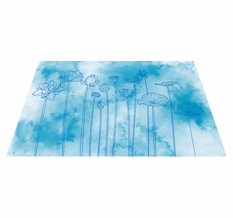 Placemat lotus bloempatronen - TenStickers