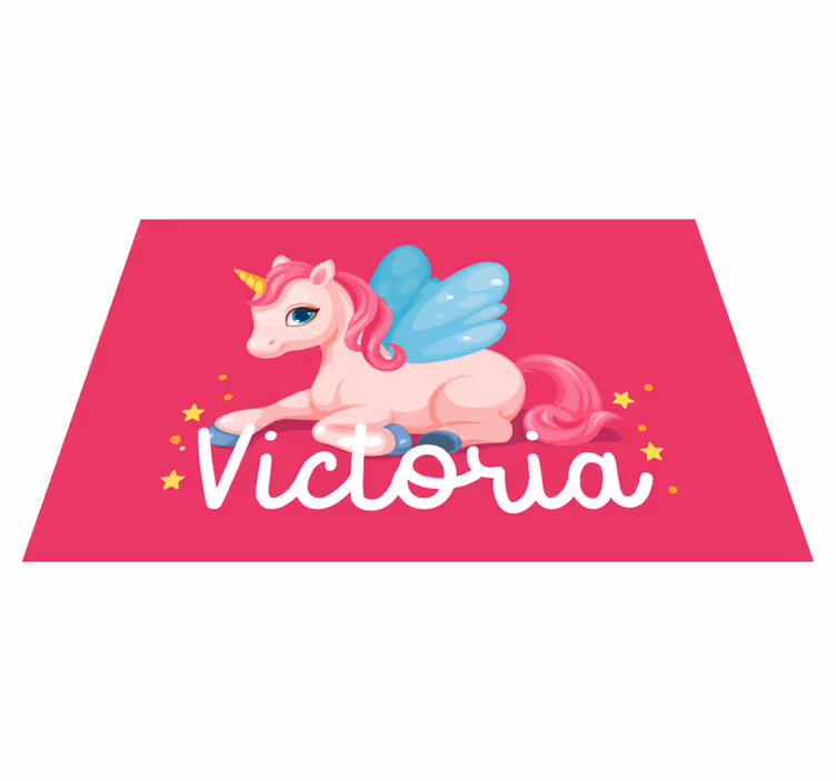 Kinder placemat met speelse eenhoorn illustratie - TenStickers