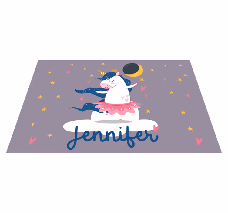 Kinder placemat eenhoorn dansnacht - TenStickers