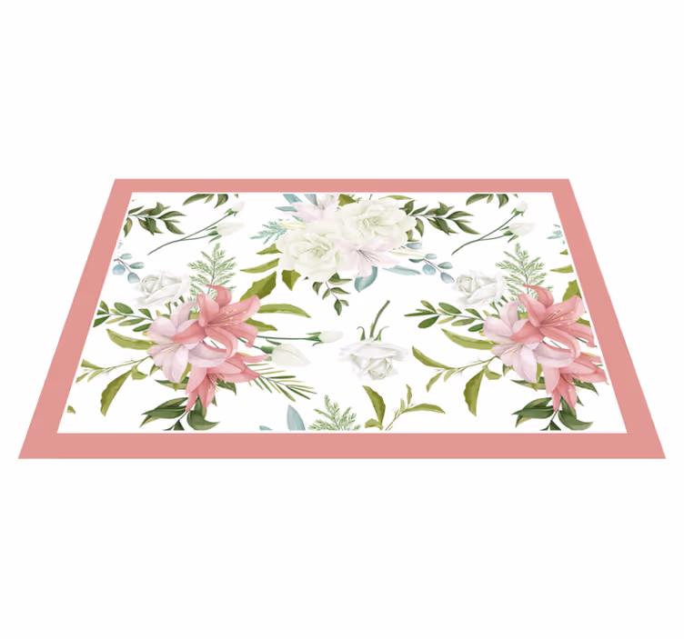 Originele placemat met bloemenpatroon centerpiece - TenStickers