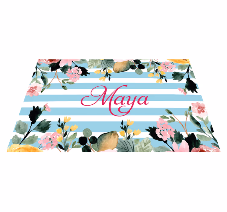 Placemat met naam gepersonaliseerde naam placemat - TenStickers