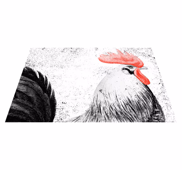 Originele placemat rooster illustratie - TenStickers